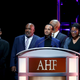 Gabriel Maldonado (center) speaks during the AIDS Healthcare Foundation World AIDS Day Concert and 30th Anniversary Celebration at the Shrine Auditorium in Los Angeles on Nov. 30, 2017. (Tommaso Boddi/Getty Images for AIDS Healthcare Foundation)